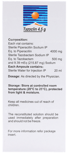 Tazoclin 4.5 GM Injection 20 ML Tazoclin 4.5 GM Injection 20 ML